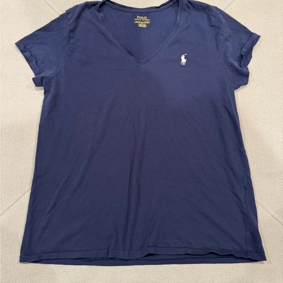 Polo by Ralph Lauren Red, Navy, and Gray Striped Tees - Picture 6 of 13